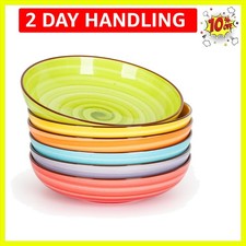 KitchenTour Pasta Bowls, Ceramic Salad Bowls Serving Bowl Set 26 oz, 8 Inch C...