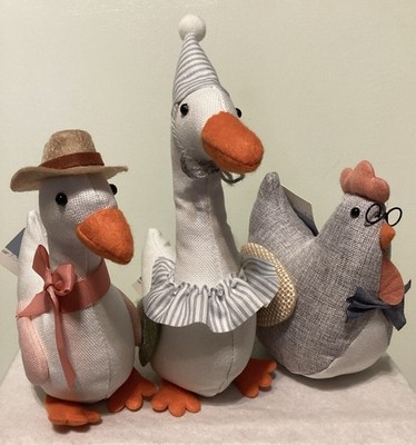 2026 Bullseye Playground Pink And Green Goose And Hen Plush Figurals