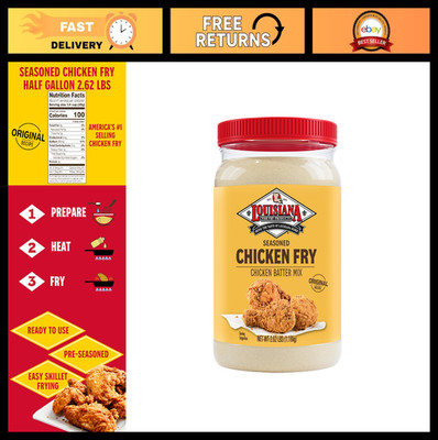 Crispy Southern Chicken Fry Batter Mix - 2.62 lbs Cajun Flavor Coating - Easy Pr