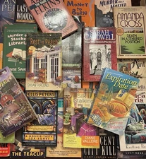 10 RANDOM COZY MYSTERY BOOK LOT- Paperback Culinary Museum Sewing Theme Novels