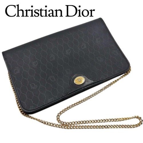 Christian Dior Shoulder Bag Black Leather Chain Shoulder 109809