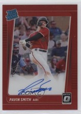 2021 Donruss Optic Rated Rookie Signatures Red Prizm 7/50 Pavin Smith Auto 00u2