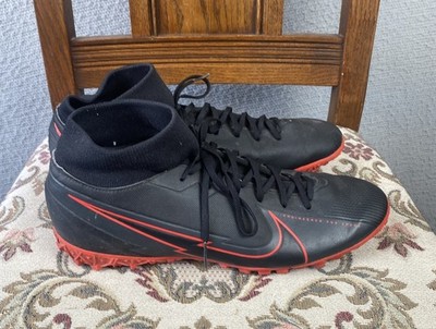 Nike Mercurial Superfly 7 Academy MG schwarz/rot - Größe UK 10 Astroturf Stollen