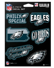 Philadelphia Eagles NFL 6 Piece Decal Set / Sticker Sheet Rico