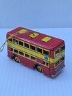 Vintage Metal Double Decker London Bus Ornament