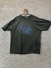 VTG Jerzees Cafe Voltaire Live Concert T-Shirt Men's Black Graphic USA Made - XL