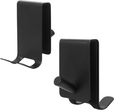 2-PCS Over Shower Door Towel Hooks for Frameless Glass, Stainless Steel Double-S