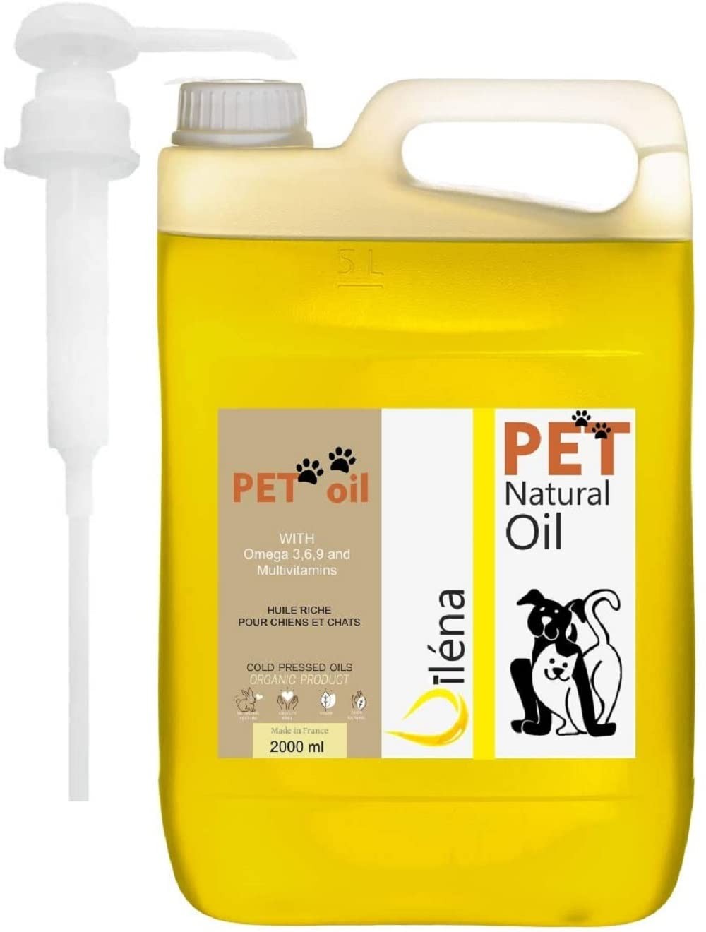 Oïléna Olio Omega 3 6 9 per Cani e Gatti | Integratore Pelo Lucido 250ml