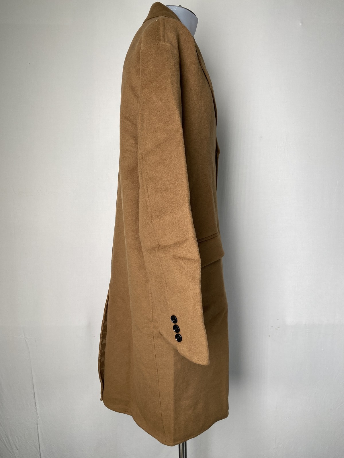 Coach Mens Coat Camel Brown Size M Double Faced Wool Blend Single Breasted thumbnail 5