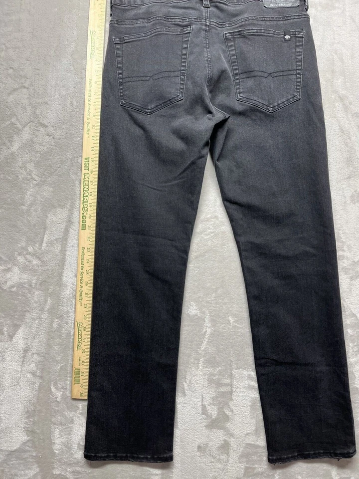 Buffalo Jeans Men's Size 32 Denim Stretch Straight Retro Hipster Zip 34" Waist - Image 3 of 4