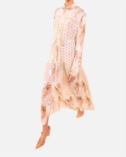 Ulla Johnson Emilie Drop Waist Long Sleeve Shirt Dress Size 8