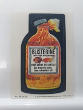 Topps Sticker Card 1979, Wacky Packages, 1st Series, #56 Blisterine (WD2)