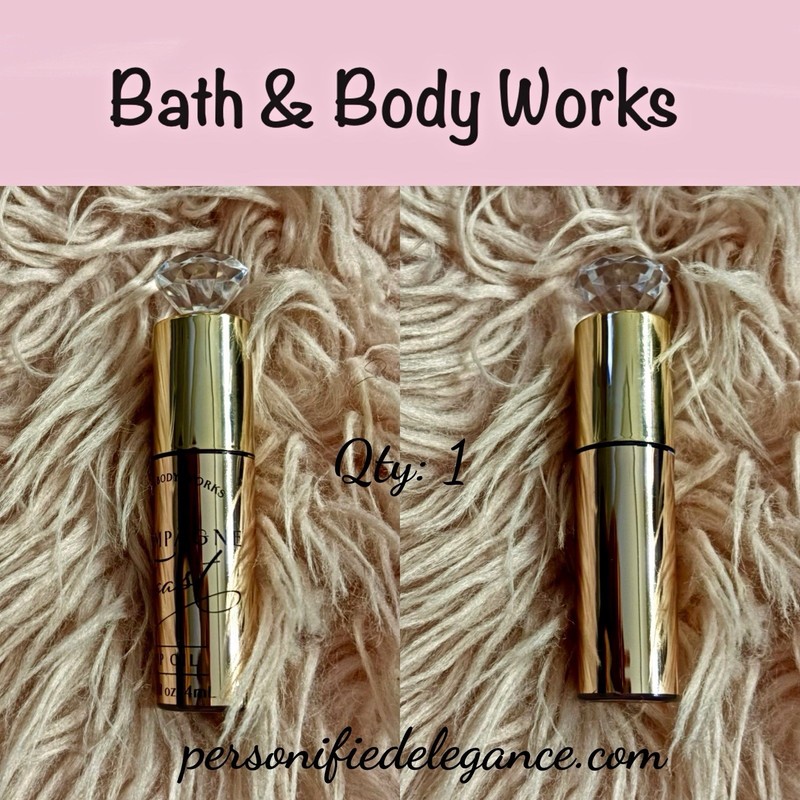 NEW Bath and Bodyworks Champagne Toast Diamond Top Sheer Pink Lip Oil Qty 1