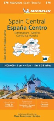 SPAIN CENTRAL EXTREMADURA CASTILLA LA MA by Michelin Sheet map, folded Self Help