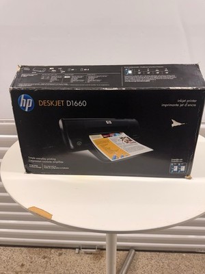 New HP DeskJet D1660 Inkjet Printer Open Box w/ Adapter Original Packaging