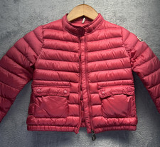 Moncler Jacket Girls 6 Pink Longue Saison Down Puffer Quilted  Broken Zipper