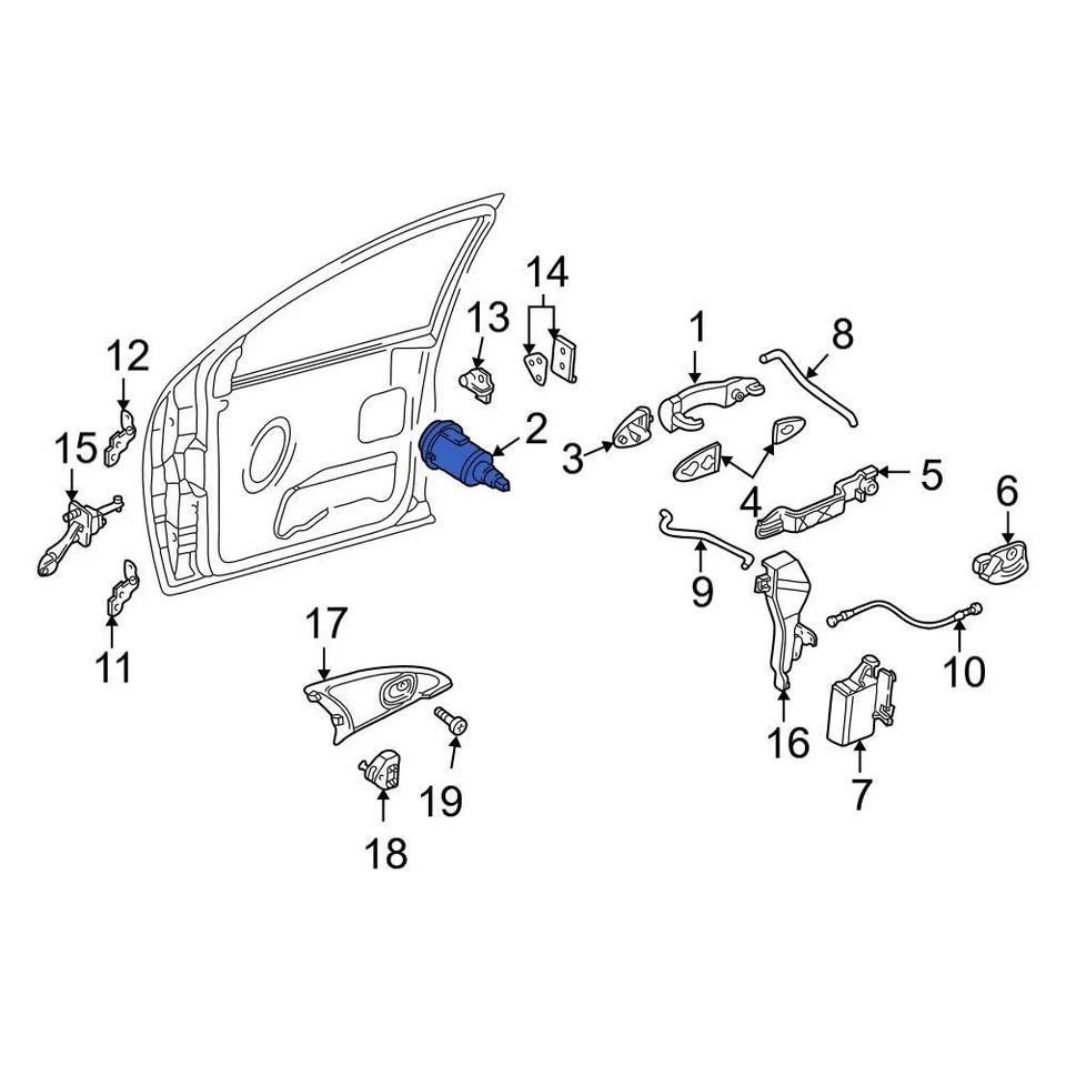 For Ford Police Interceptor Utility 13-19 Ford Front Left Door Lock Cylinder Foto 2 de 4