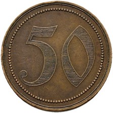 Westfalen Bielefeld Notgeld Wert 50 ohne Jahr Für Bethel Geschäfte #1281