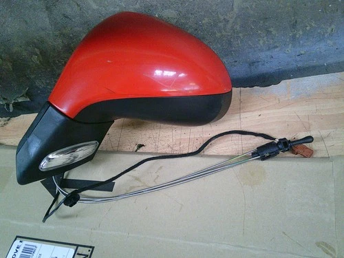 2006 - 2012 PEUGEOT 207 PASSENGER NEAR SIDE LEFT RED * MANUAL * WING DOOR MIRROR