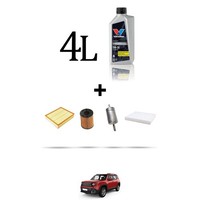 Hoffcar Set Service 4 Filter Und 4L ÖL FüR Jeep Renegade (Bu) 1.4 Multiair 103