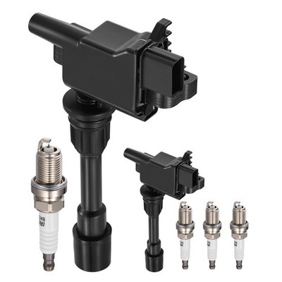 2PC Ignition Coils & 4 Iridium Spark Plugs For 01-03 Mazda Protege Protege5 2.0L