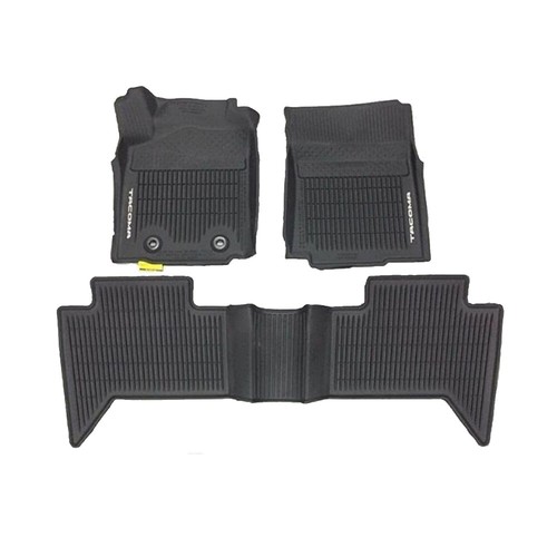 Genuine All Weather Black Floor Mat Set For Toyota 1617 AT Double Cab eBay