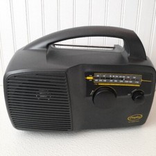Freeplay Solar Or Handcranked AM/FM Radio Sharper Image Black