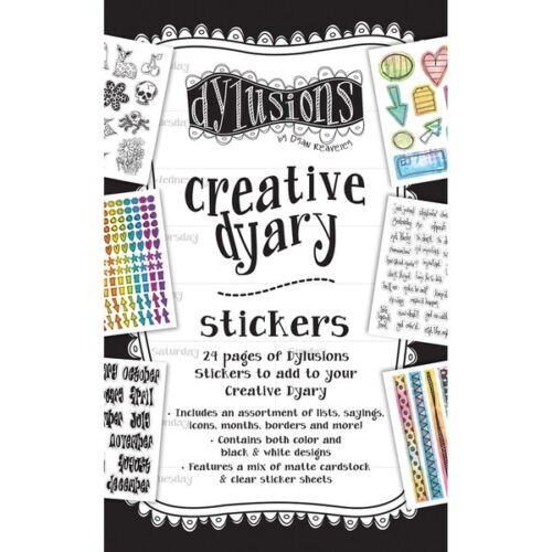 Dylusions CREATIVE DYARY Sticker Book - 427 PC, 24 Sheets - Picture 1 of 2