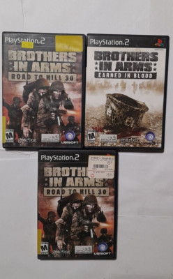 PS2- 3 Game lot, Brothers in Arms Earned Blood, Road to Hill 30 (X2)