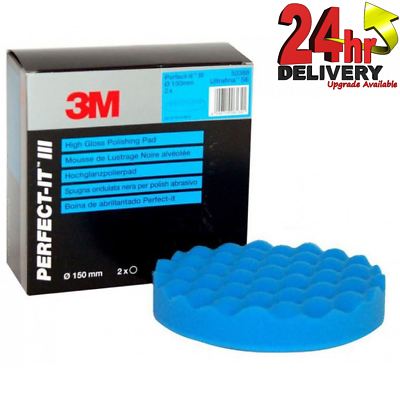 3M Prefect-It III Ultrafein SE Hochglanz Pad Blau Schaum Auto Polieren 6 Zoll [150 mm]