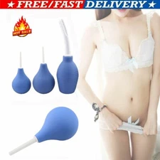 Blue Grade Anal / Vaginal Bulb Douche Enema Colonic Irrigation Home Cleaner Kit