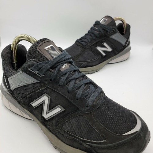 Authentic Women New Balance 990 990v5 Made In USA Shoes 9 D M990BK5 Black  Silver | eBay