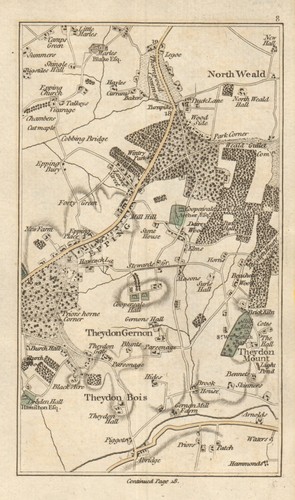 EPPING North Weald Bassett Loughton Theydon Bois Garnon Mount Abridge 1786 map