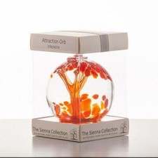 Glass Strength Attraction Orb Hanging Ornament Handmade Home Gift Sienna