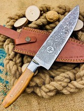 CUSTOM HANDMADE ENGRAVE STAINLESS STEEL BLADE KITCHEN UTILITY CHEF KNIFE