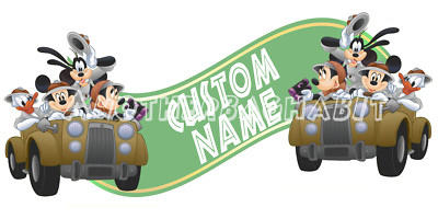 Mickey Safari Banner Wall Decal (Inspired)
