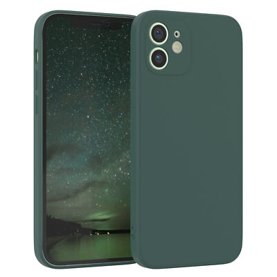 Für Apple iPhone 12 Handyhülle Silikon Back Cover Schutz Soft Case Handy Grün