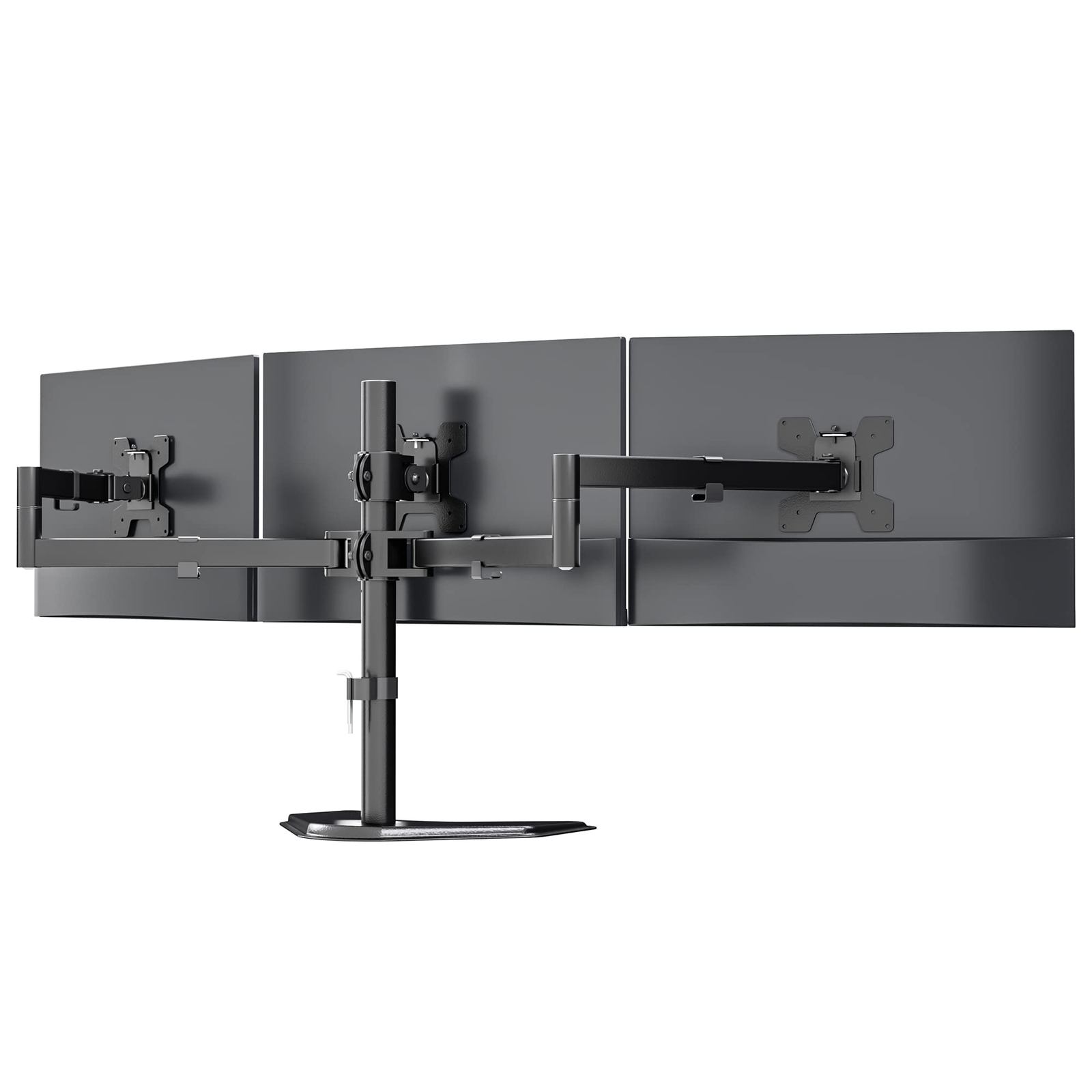 Triple Monitor Stand Free Standing Fully Adjustable LCD Desk Mount-image