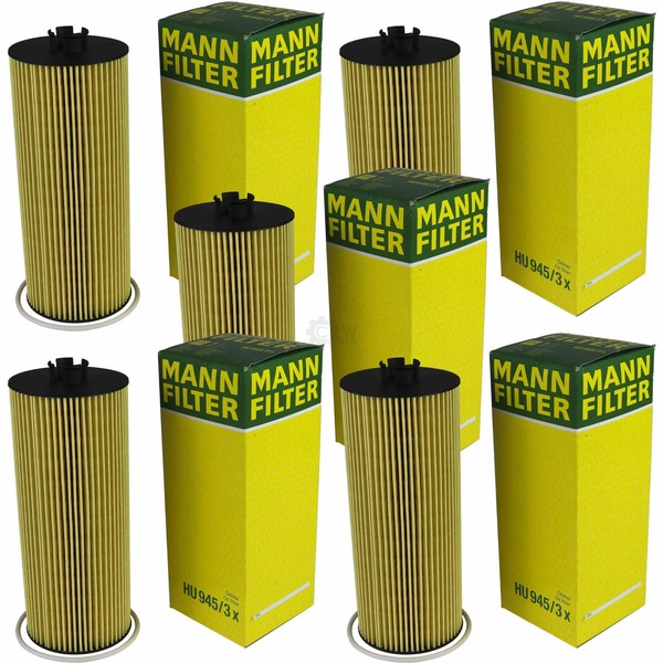 5X Mann-Filter ÖLfilter HU 945/3 X Oil Filter-image