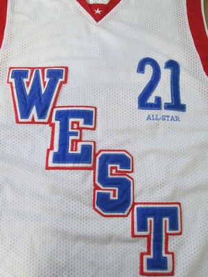 Vintage Spurs Tim Duncan Shirt Size 54 NBA 21 West All Star Jersey