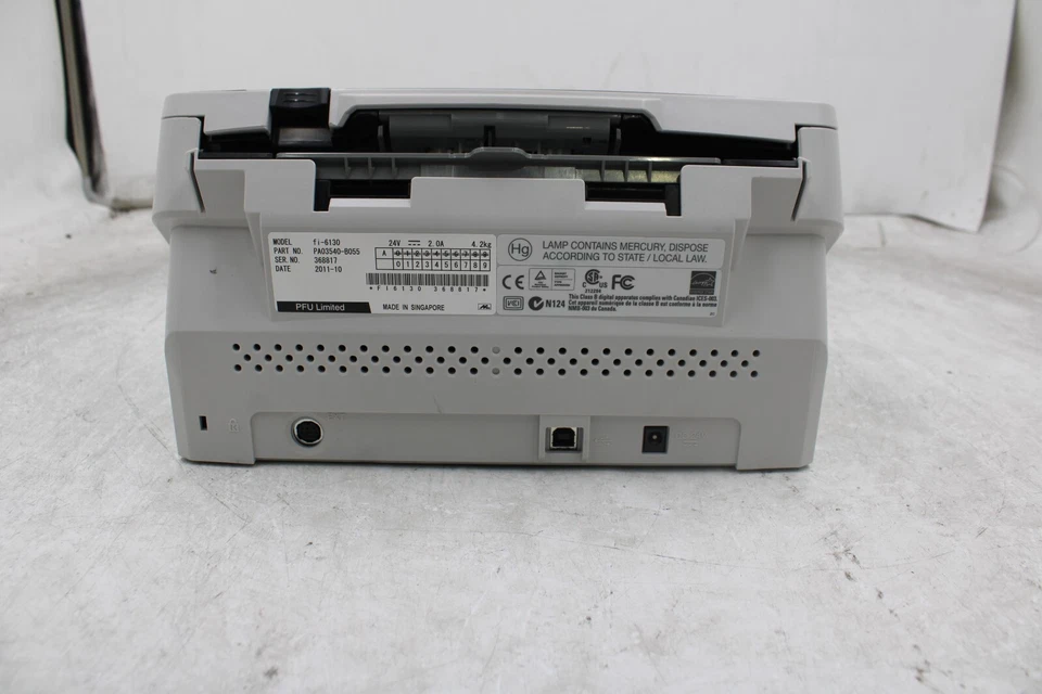 Fujitsu FI-6130 Duplex Color SheetFed USB Document With AC Adapter TESTED - Image 4 of 4