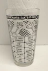 Vintage Federal Bartender Bar Cocktail Mixed Drink Recipe Shaker Glass 6” Tall