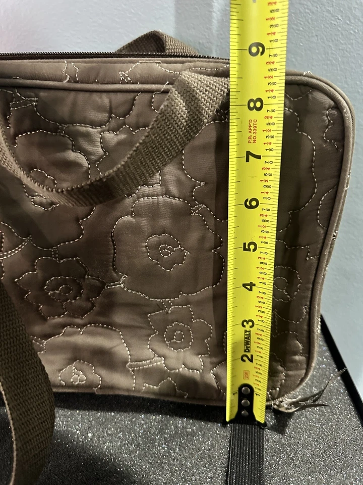 Thirty-One Quilt Poppy Multi-Compartment Travel Cosmetic Organizer Bag-brown - Image 2 of 4