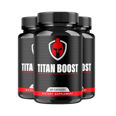 3-Pack Titan Boost for Men Advanced Formula for Male Support - 180 Capsules