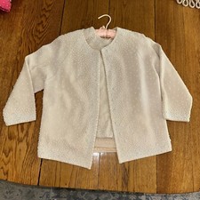 Vintage Hand Beaded and Lined Sweater Set Hong Kong Sz Small Good Used Condt  n