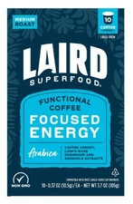 Laird Superfood K-Cups Focused Energy 10ct Lions Mane Rhodiola Coffee Cherry