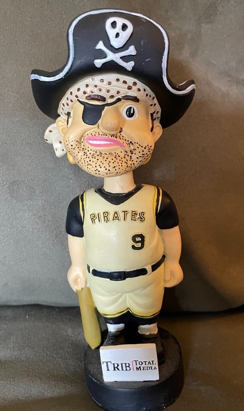 Pittsburgh Pirates bobblehead, wearing Bill Mazeroski's No. 9. Great condition!