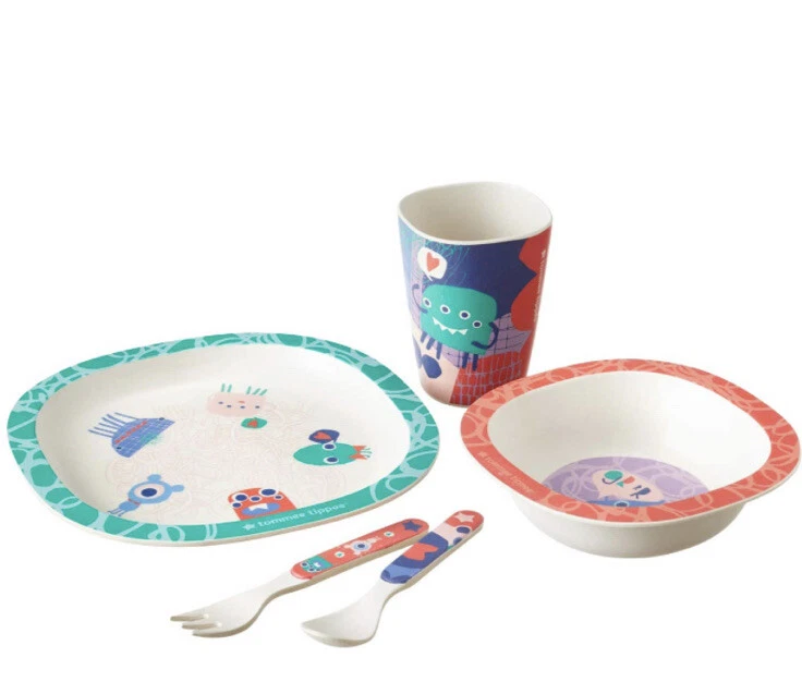 Tommee Tippee Chompers 竹制 5 件套 晚餐套装 全新 — 第 2/3 张图片