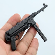 Modellino mini pistola scala 1/6, plastica, nero, facile da montare, per action figure 12''