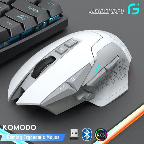 Wireless Gaming Mouse Bluetooth 2.4G Rechargeable Silent Ergonomic Computer